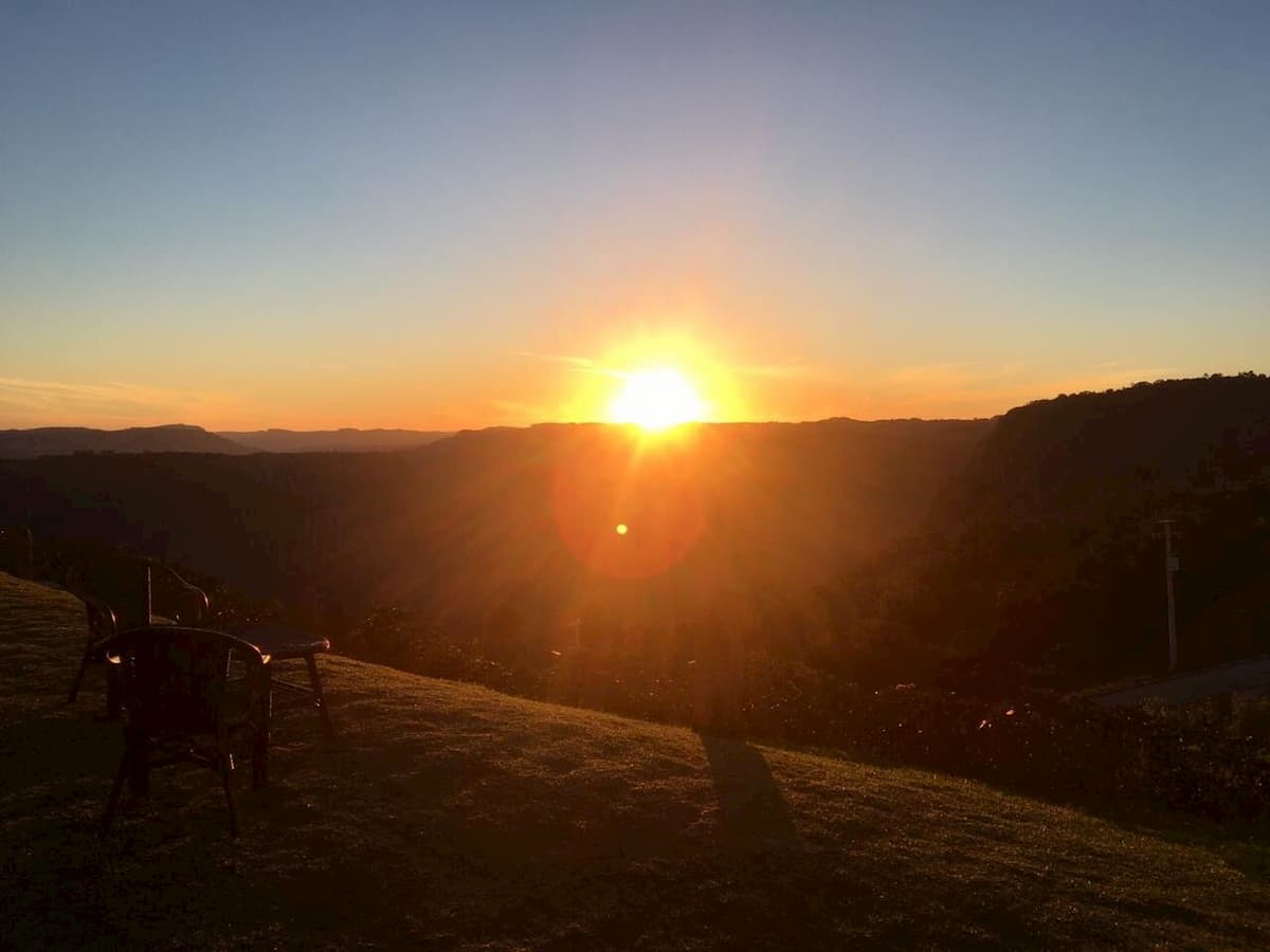por do sol no parque Olivas